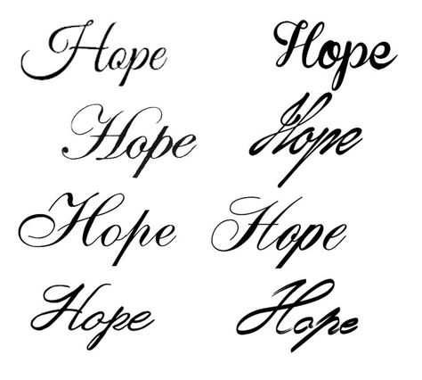 Hope In Different Fonts, Hope Font Tattoo, Hope Quotes Tattoos, Hope Tattoo Fonts, Hope Tattoo Designs, Hope Tattoo Ideas, Faith Hope Tattoo, Hope Font, Hope Lettering