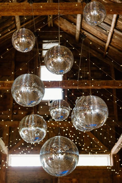 Disco Ball Ceiling, Disco Ball Installation, Moss Ideas, Disco Prom, Disco Ball Wedding, Diy Disco Ball, Disco Ball Decor, Reception Cocktail, Sneaker Ball