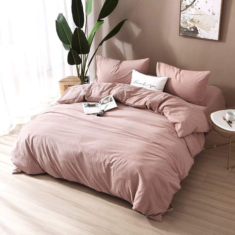 Pale Pink Comforter, Dusty Pink Duvet Cover, Pink Duvet Bedroom, Pink Duvet Cover Aesthetic, Dusty Rose Bedding, Dusty Rose Bedroom, Light Pink Duvet Cover, Blush Pink Comforter, Light Pink Bedding