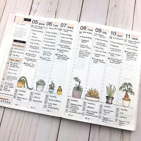 Hobonichi Ideas, Dotted Journal, Failed Attempt, Vertical Weekly Planner, Creating A Bullet Journal, Hobonichi Planner, Bullet Journal Tracker, Hobonichi Cousin, Bullet Journal Weekly Spread