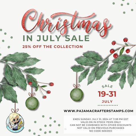 🎄🌟🐶 Ho Ho Ho! 🐾✨ Swipe ◀️▶️ to see SALE INFO 🎅🏼🎁 Guess what crafters? Pajama Crafter Stamps is celebrating Christmas in July with an awesome sale!!! 🎉🌟 Check out this fun card featuring a dog, a stocking, and a wreath - because who can resist that holiday charm all year round? 🐶🧦🎀 💌✂️ This creation combines a variety of products from Pajama Crafter Stamps - your one-stop destination for all things crafty and cute! 🎄STOCKING SET 2 - CLR036A 🎄SKETCHED FLORALS - POINTSETTIA -CLR276 🎄SNOWFLA... Christmas Holiday Round Beaded Earrings, Stampin Up Holly Jolly Christmas, Christmas In July Invitations, Polka Dot Christmas Door Hanger, Christmas Pajama Set Zulily, Christmas In July Sale, Christmas In July, Card Maker, Cool Cards