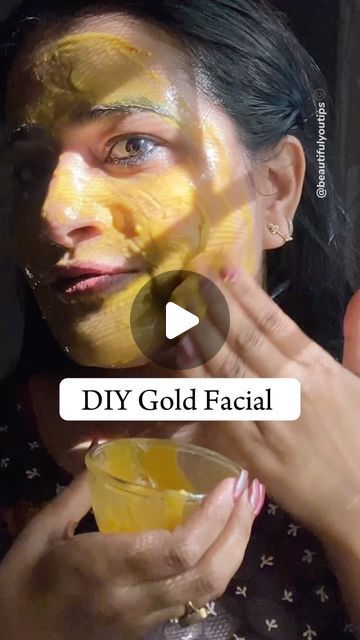 Best Diy Face Mask, Diy Facials, Bridal Skin Care, Gold Facial, Facial At Home, Bright Glowing Skin, Beauty Facial, Glowing Skin Mask, Diy Gold