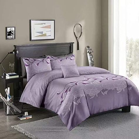 Lavender Bedroom Decor, Plum Bedding, Lavender Bedroom, Inflatable Sofa Bed, No Bed, Bedding Sets Grey, Purple Bedrooms, Flower Duvet, Luxury Duvet Covers