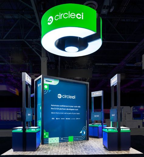 Talk about a show-stopper 🤩 CircleCI's exhibit at AWS re:Invent
.
.
.
#AWS #awscommunity #awsreinvent #reinvent2021 #awsreinvent2021 #reInvent #reinvent21 #tradeshows #tradeshow #events #liveevents #tech #technology Tech Exhibition Booth, Tech Booth Design, Tech Booth, Tech Exhibition, Fintech Logo, Robotics Workshop, Logo Design Infographic, Exhibit Design Inspiration, Creative Booths