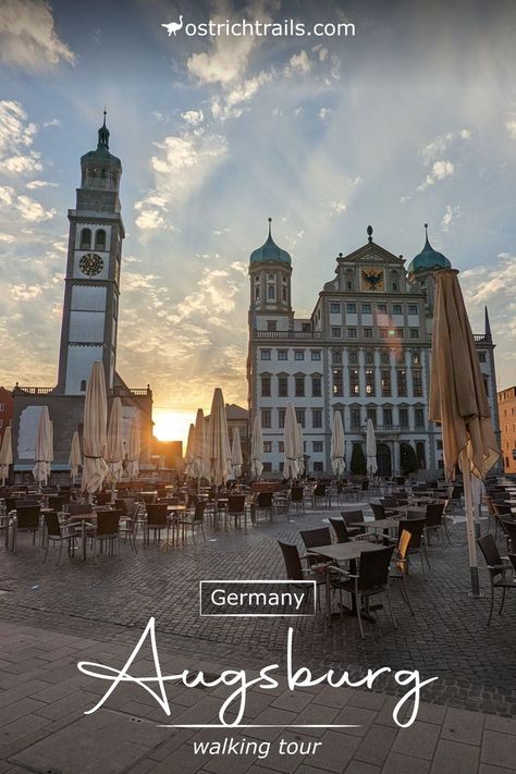 Augsburg city centre, a historic square Augsburg Germany, Romantic Road, Cities In Germany, Old City, Germany Travel, Walking Tour, Tour Guide, Old Things, Germany