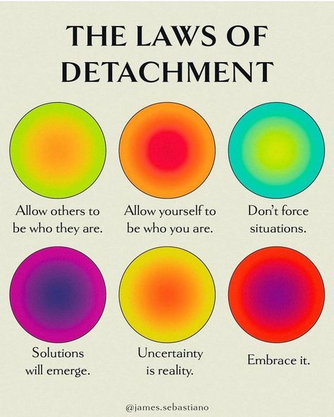 Laws Of Detachment, Law Of Detachment, Energy Healing Spirituality, Vie Motivation, Positive Self Affirmations, Mental And Emotional Health, Spirituality Energy, Self Improvement Tips, Pretty Words