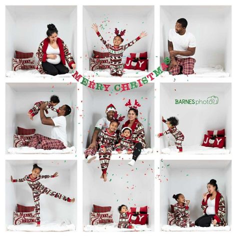 Cube Photography, Outdoor Christmas Photos, Photography Boxes, Christmas Outfit Inspiration, Christmas Pic, Christmas Baby Pictures, Christmas Signs Diy, Christmas Poses, Family Christmas Card Photos