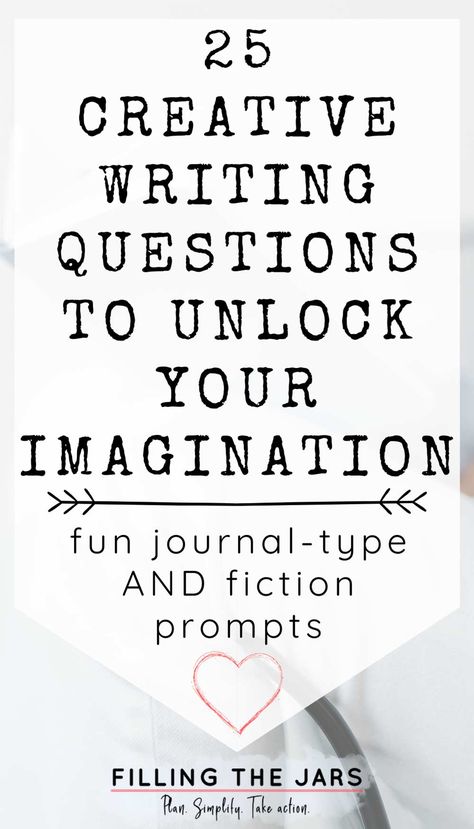 In the mood to write but have no ideas? We got you. This collection of 25 creative writing questions will give you plenty of inspiration and prompt topics that can help get your creativity flowing. You might like these prompts if you're experiencing writer's block, want some new idea starters, or just need something... different. Share this with all those other writers out there who are looking for their next topic! Suspense Writing Prompts, Writing Prompts For Adults, Writing Prompt Ideas, November Writing Prompts, Creative Writing Topics, Writing Questions, Writer Prompts, Writing Prompts Poetry, Prompt Ideas