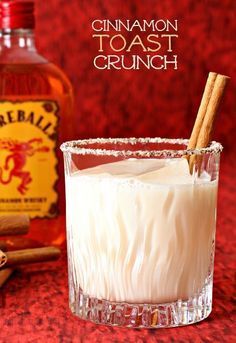 RumChata mixed with Fireball Whisky and a little vanilla vodka to round it out. Amazing dessert cocktail idea! Rumchata Drinks, Fireball Drinks, Spicy Cocktail, Cinnamon Toast Crunch, Vanilla Vodka, Cocktails Bar, Cinnamon Toast, Cocktail Desserts, Happy Hours