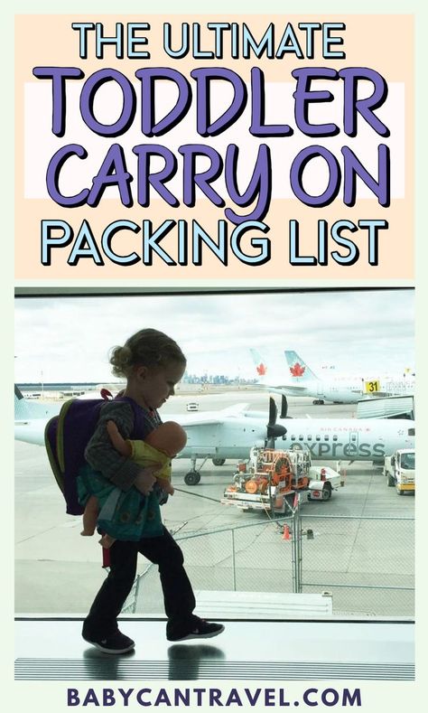 The ultimate toddler carry-on packing list can make traveling with a toddler much smoother and more enjoyable. From snacks and toys to essentials like a change of clothes and comfort items, having everything organized helps keep your little one happy and content on the go. Use these toddler travel tips to pack smart and ensure you’re fully prepared for a stress-free trip with your little explorer. Toddler Packing List, Baby Travel Checklist, Flying With A Toddler, Airplane Carry On, Airplane Activities, Printable Packing List, Ultimate Packing List, Travel Snacks, Carry On Packing