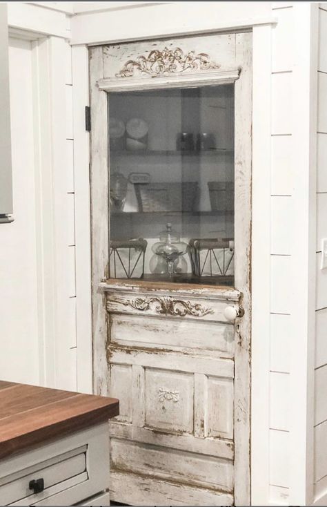 Old Pantry Door, Vintage Pantry Door, Rustic Pantry Door, Rustic Pantry, Vintage Pantry, Kitchen Pantry Doors, Farmhouse Pantry, Pantry Remodel, Pantry Doors