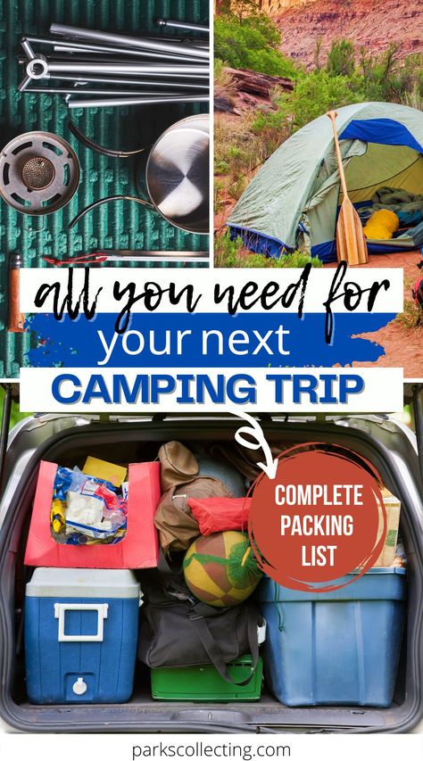 Tent Camping Packing Hacks, Camping Hacks Packing, What To Pack For Tent Camping, Colorado Camping Packing List, Tenting Packing List, Tent Camping Supply List, Camping Supply List Packing Checklist, What To Take Camping Packing Lists, 1 Day Camping Packing List