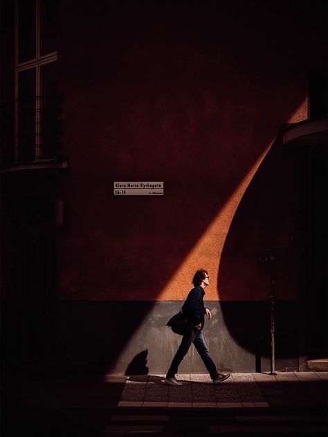 Capturing Urban Magic: Fredrik Axling’s Vibrant Play Of Light And Shadows In Street Photography Street Photography Architecture, Soft Light Photography, Urban Magic, Contrast Photography, Beautiful Dogs Photos, Pancake House, College Courses, Branding Ideas, Street Photographers