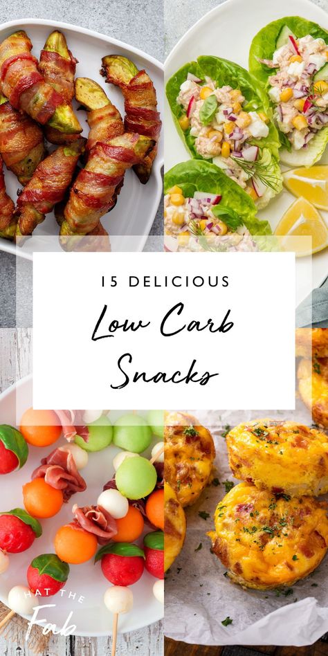 Who says you have to sacrifice flavor to reduce your daily carb intake? One of the most common misconceptions about eating low-carb is that you’re stuck eating boring, bland foods. These quick and easy low carb snacks are so delicious you won’t even notice they’re low-carb.  low carb snacks, low carb snacks on the go, low carb snack recipes Lower Carb Snacks, Low Carb Filling Snacks, Foods Without Carbs, No Carb Snacks Easy, Keto Snacks Easy On The Go, Low Carb Party Snacks, Lowest Carb Foods, Low Carb Finger Foods, Low Carb Snacks On The Go