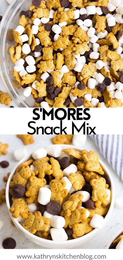 S’mores Mix Snack, S’more Snack Mix Recipe, S’mores Mix Recipe, Cookie Snack Board, Snacks With Oatmeal, Healthy In The Go Snacks, Homemade Snacks For The Week, Premade Healthy Snacks, S’more Mix Recipe