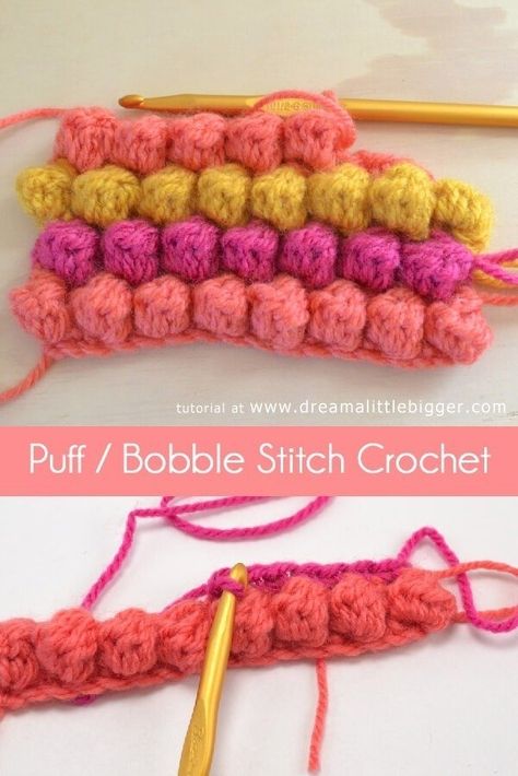 Bobble Stitch Crochet, Bobble Crochet, Crochet Bobble, Crochet Geek, Confection Au Crochet, Crochet Clutch, Bobble Stitch, Crochet Tips, Stitch Crochet