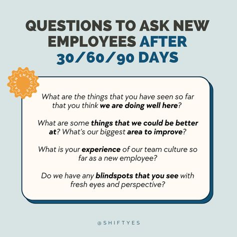 Employee One On One Questions, Employee Rounding Questions, Terminating An Employee, Employee Check In Questions, Human Resources Career, Effective Leadership Skills, Work Team Building, Work Etiquette, Staff Development