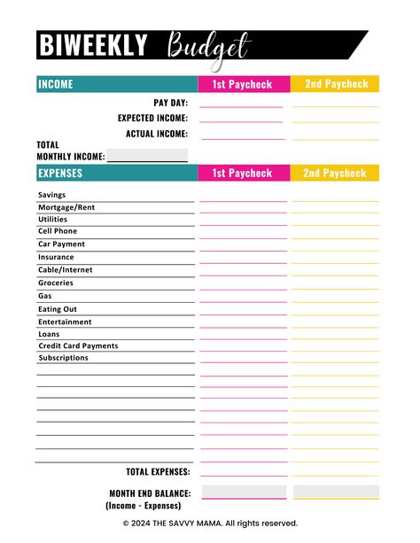 Biweekly Budget Template: 6 Easy Steps To Organize Finances Biweekly Budget Template, Organize Finances, Weekly Budget Printable, Budget Planner Ideas, Biweekly Budget, Travel Budget Planner, Financial Budget Planner, Personal Budget Planner, Weekly Budget Template