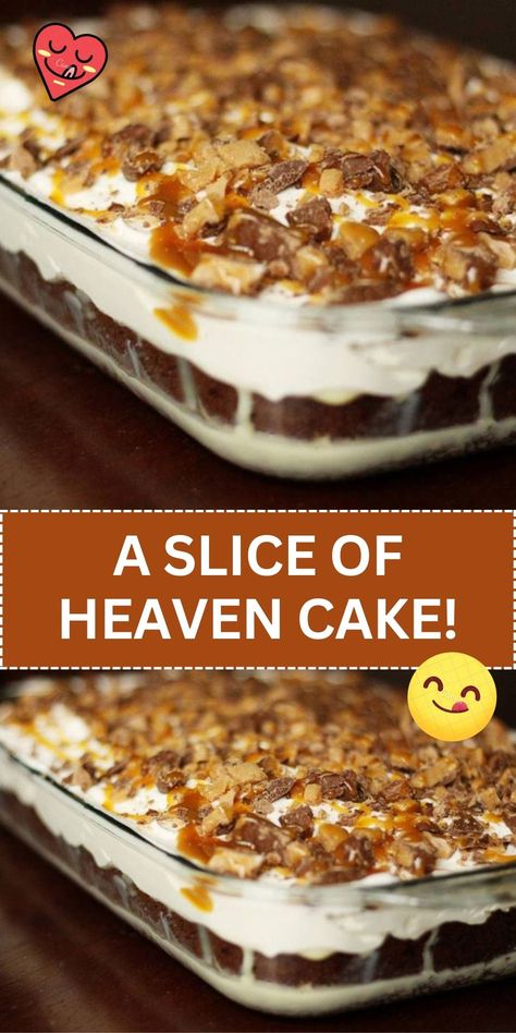 Similar to the earlier mentioned cake, this is likely another version of a decadently sweet and rich cake, layered with creamy fillings and possibly topped with fruit or chocolate. Most Pinned Cake Recipes, Easy Southern Dessert Recipes, Pecan Dump Cake Recipes Easy Desserts, Sweet Deserts Ideas, Slice Of Heaven Cake Recipe, A Slice Of Heaven Cake, A Slice Of Heaven Cake Recipe, Chocolate Heaven Cake, Tortes Recipes Desserts