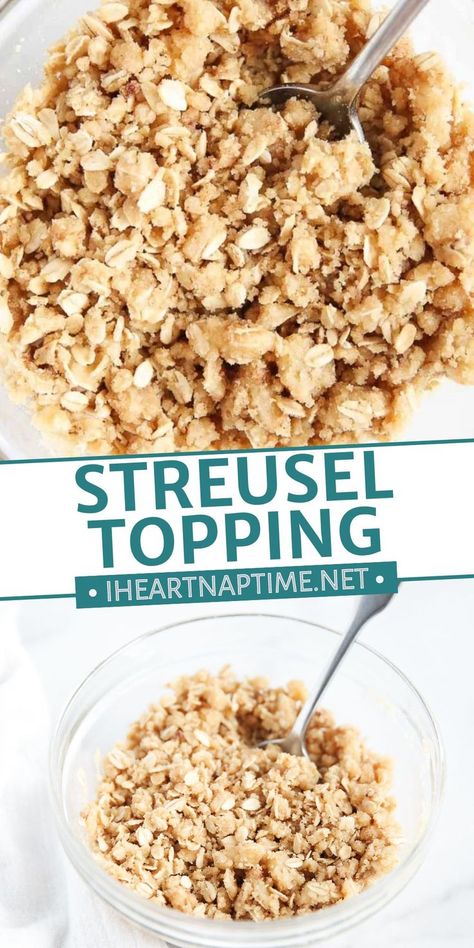 Sugar Crumb Crispies, Ice Cream Crumble Topping, Cinnamon Strudel Topping, Oat Crumble Recipe, Sweet Crumble Topping, Crunch Topping For Apple Pie, Homemade Crumble Topping, Best Crumble Topping Recipe, Pie Topping Crumble