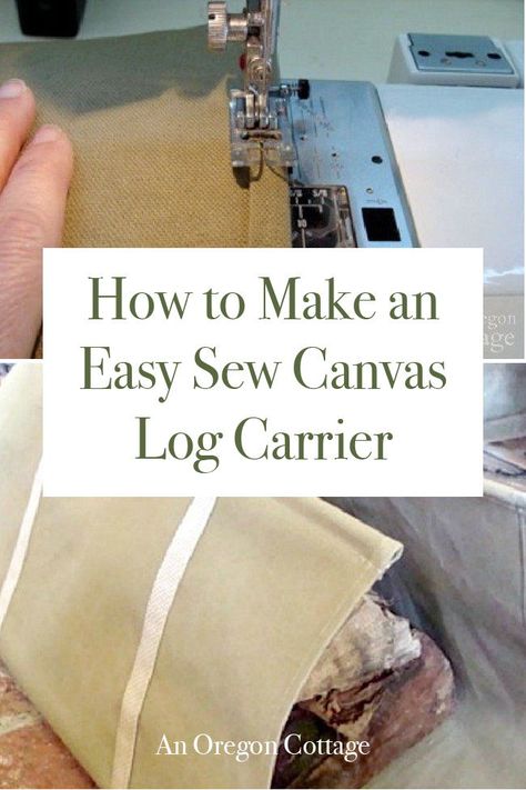 A tutorial on how to make a DIY canvas fabric log carrier–no pattern needed! Log carriers make it so much easier to bring firewood from outside to stack next to the fireplace. It also makes a quick and easy gift that your friends and family will love (and actually use!) Diy Log Carrier, Diy Wood Carrier, Log Carrier Diy How To Make, Log Carrier Diy, Firewood Carrier Diy, Wood Carrier Firewood, Canvas Fabric Projects, Xmas Jam, Garden Tutorials