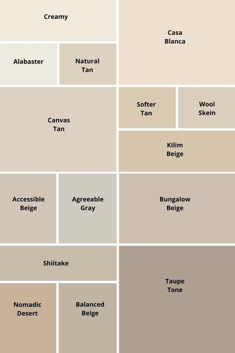 Sherwin Williams Warm Neutral Paint Colors that are On Trend - West Magnolia Charm Neutral Bedroom Paint, Warm Neutral Color Palette, Warm Bedroom Colors, Tan Paint Colors, Taupe Paint Colors, Beige Wall Colors, Warm Neutral Paint Colors, Beige Paint Colors, Warm Paint Colors