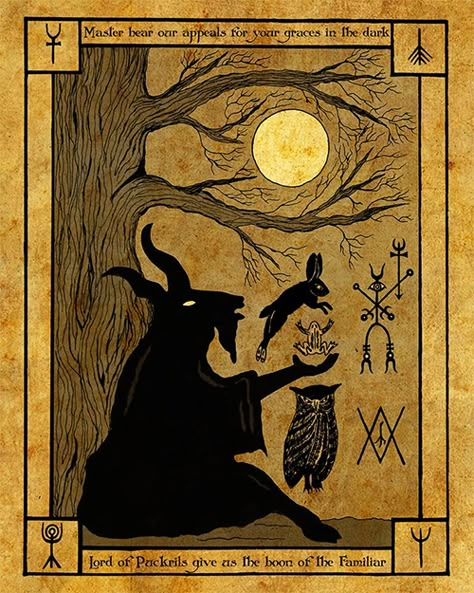 Interesting Card... Black Phillip, Folk Horror, Traditional Witchcraft, Esoteric Art, Occult Art, Dark Arts, The Occult, Arte Inspo, Witch Art