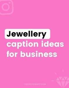 Have you seen the new Instagram captions for jewellery in Preview app? There are hundreds of jewellery caption ideas, jewellery quotes and captions to promote your beautiful products. These captions are perfect if you have a small business, a handmade jewellery shop or if you want to build an amazing community on Instagram. #instagramtips #instagramstrategy #instagrammarketing #socialmedia #socialmediatips Jwellary Caption For Instagram, Caption To Sell Products, Captions For Accessories Business, Jewelry Instagram Caption Ideas, Jewellery Page Bio Ideas, Fashion Brand Captions Instagram, Handmade Jewelry Quotes Business, Small Business Bio Ideas, How To Care For Jewelry Tips