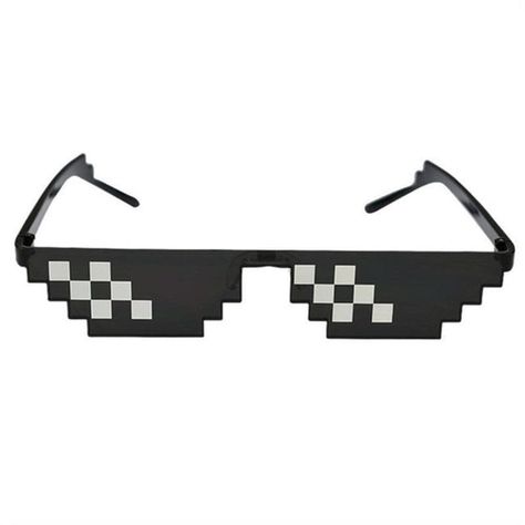 Thug Life Sunglasses, Unique Eyeglasses, Black Mosaic, Funny Glasses, 8 Bits, Vintage Eyewear, The Talk, Thug Life, Unisex Gifts