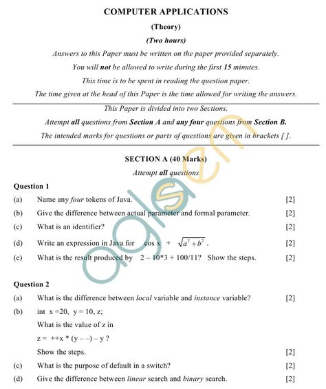 Technology Notes, Computer Applications, Sample Paper, Cool Electronics, Class 10, Question Paper, Electronics Gadgets, Sample Resume, Computer