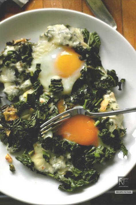 simple stovetop cheesy eggs and kale- a one pan no nonsense breakfast to get your day going right. #greens #eggs #glutenfreebreakfast #stovetoprecipe #keto #castironrecipe #breakfastrecipe Kale Scrambled Eggs, Eggs And Brussel Sprouts Breakfast, Eggs Kale Breakfast, Eggs And Greens Breakfast, Leftover Kale Recipes, Breakfast Kale Recipes, Kale With Eggs, Green Beans And Eggs Breakfast, Eggs With Kale Breakfast Recipes