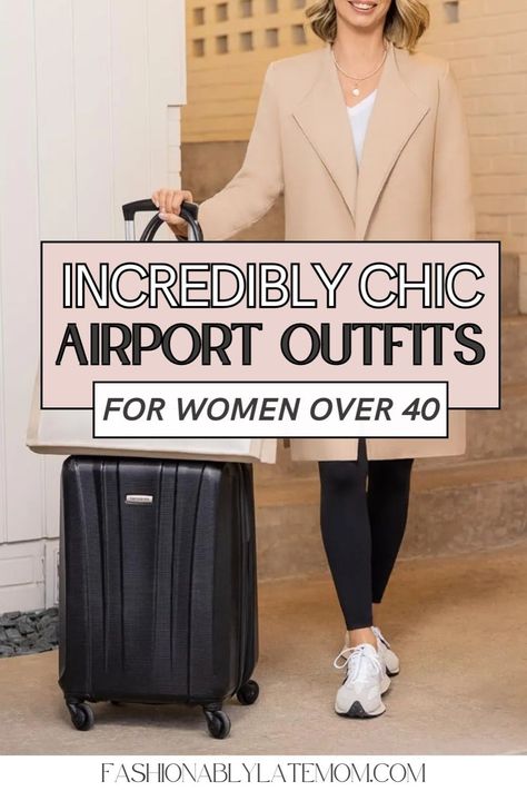 Plan your next trip with ease using our Cute Comfy Airport Outfit Ideas for Women Over 40. From the ideal Outfit For Airport to must-have Travel Outfits Women will love, our Airport Outfit Ideas are designed to keep you looking Cute and Comfy while traveling in style. Work Airport Outfit, Outfit For Airport, Airplane Outfit Comfy, Air Travel Outfits, Airport Outfit Fall, Work Travel Outfit, Airplane Travel Outfits, Travel Outfits Women, Long Flight Outfit