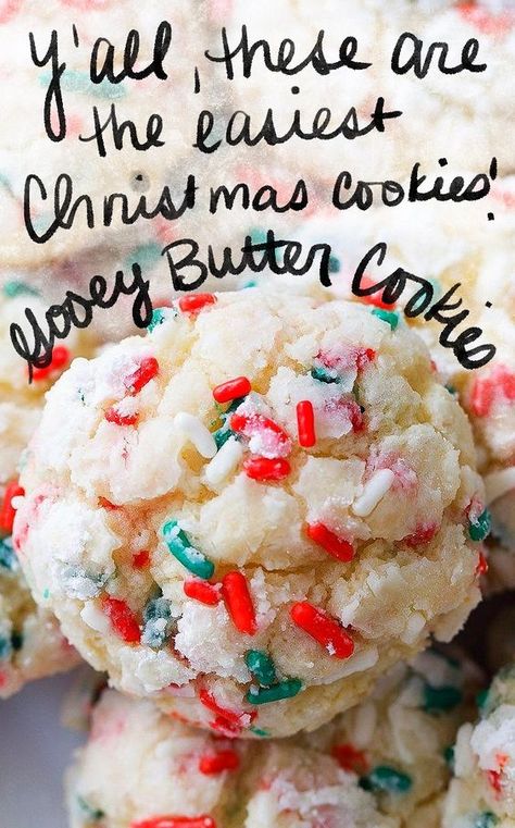 Best easy Foote butter Christmas cookies . Christmas dessert Cheap Christmas Cookies, Easy Christmas Cookies For Exchange, Quick Christmas Cookies, Gooey Butter Cookies Recipe, Christmas Light Cookies, Butter Christmas Cookies, Fun Christmas Cookies, Cookie Recipes Gooey, Butter Cookies Christmas