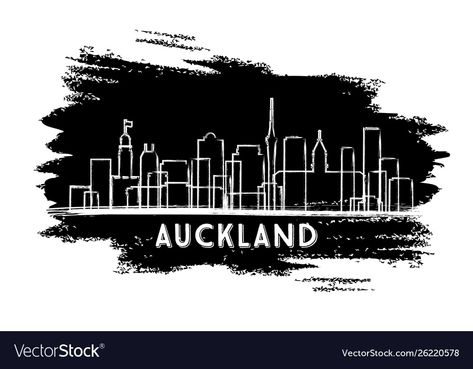 New Zealand City, Paperwork Organization, New Zealand Cities, City Skyline Silhouette, Silhouette Sketch, Illustration Business, Skyline Silhouette, Geometric Architecture, Usa Cities