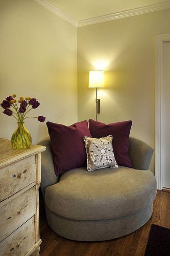 24 Small Couches for Bedrooms Decorating Ideas | Small Couch… | Flickr Plum Bedroom, Small Couch In Bedroom, Small Couch, Corner Couch, Bedroom Couch, Bedroom Cozy, Smart Tiles, Cozy Chair, Gorgeous Bedrooms