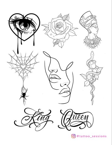 Tattoo flash sheet cool art design Tattoo Flash For Woman, Small Flash Art Tattoos, Hood Flash Tattoo, Tattoo Stencils Flash Sheet, Baddie Tattoo Flash Sheet, 100 Flash Tattoo, Flat Sheet Tattoos, Tattoo Flash For Beginners, 2023 Flash Tattoo