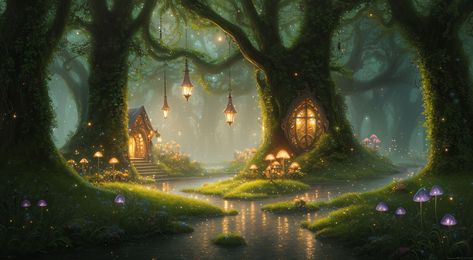 Fairy Aesthetic Landscape, Background Forest Aesthetic, Fairycore Computer Wallpaper, Fantasy Wallpaper Ipad, Magic Wallpaper Desktop, Enchanted Forest Desktop Wallpaper, Enchanted Forest Cartoon, Cute Forest Background, Dreamcore Wallpaper Desktop