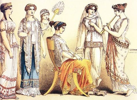 Ancient Greece Clothing Ancient Greece Clothing, Ancient Greece Fashion, Women In Ancient Greece, Ancient Greek Costumes, Ancient Greek Clothing, Greek Dress, Greek Costume, Greece Outfit, Greece Fashion