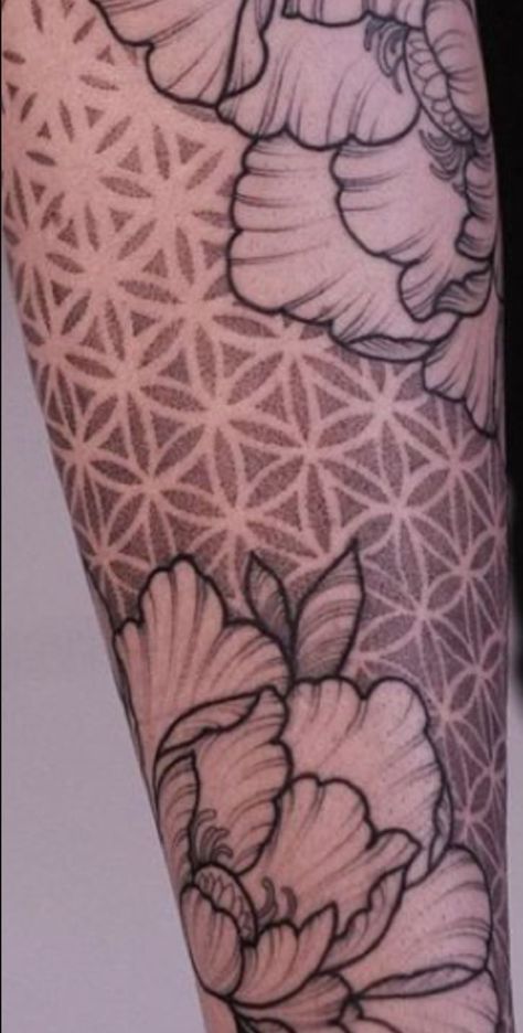 Sacred Geometry Tattoo Filler, Filler Tattoo Ideas Gap Geometric, Tattoo Filler Mandala, Mandala Patchwork Tattoo, Geometric Filler Tattoo Patterns, Filler Designs For Tattoos, Upper Arm Filler Tattoo, Tattoo Shading Filler, Dot Work Tattoo Filler