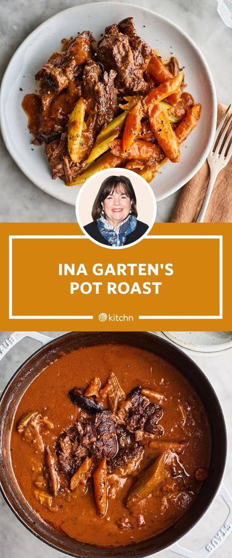 Best Ina Garten Recipes, Oven Pot Roast, Meat Entrees, Classic Pot Roast, Best Pot Roast, Pot Roast Recipe, Ina Garten Recipes, Beef Roast, Roast Beef Recipes