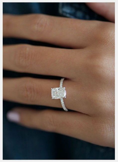 2 Ct Diamond Ring, Elongated Cushion Engagement Ring 2ct, Elongated Square Engagement Rings, 2 Carat Cushion Cut Engagement Ring, Emerald Cushion Cut Engagement Ring, Cushion Engagement Ring With Band, Square Engagement Rings With Band, Square Diamond Engagement Rings, Square Cut Engagement Ring