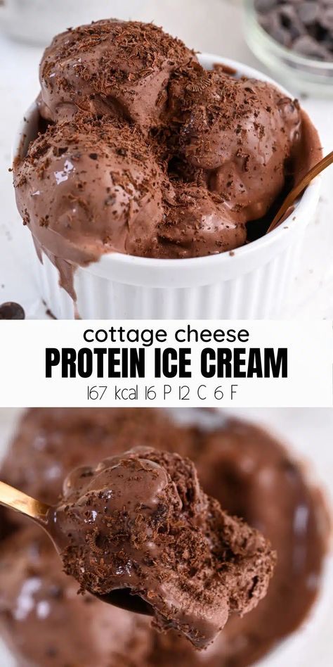 Chocolate Cottage Cheese Ice Cream High Protein Chocolate Ice Cream, Nice Cream Cottage Cheese, Homemade Greek Yogurt Ice Cream, Protein Powder Cottage Cheese Ice Cream, Creamy Protein Ice Cream, Protein Side Dishes Low Carb, Food Dolls Cottage Cheese Ice Cream, Low Calorie High Protein Ice Cream, No Churn Protein Ice Cream