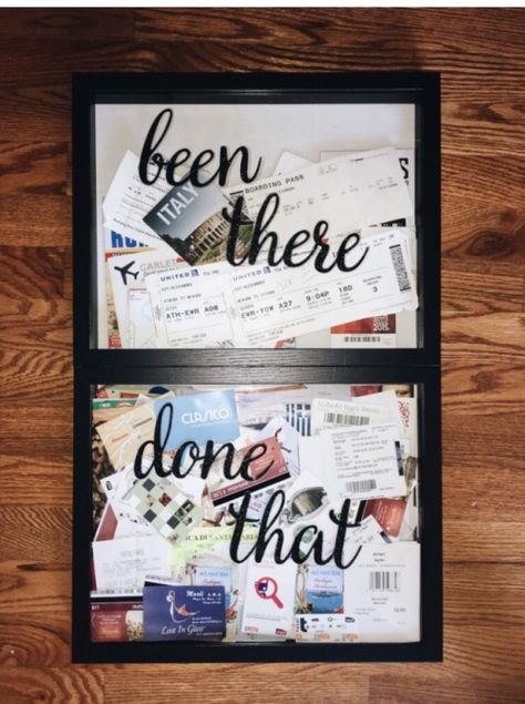 Travel Room, Travel Wall Decor, Been There Done That, Travel Keepsakes, Travel Wall, Travel Memories, Shadow Boxes, Cricut Projects, Best Home Decor