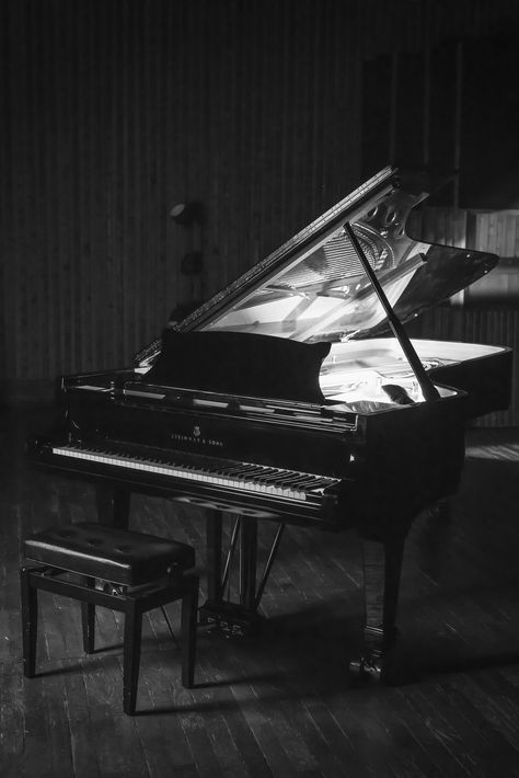 Black Grand Piano Aesthetic, Grand Piano Aesthetic Dark, Metronome Aesthetic, Black Piano Aesthetic, Dark Piano Aesthetic, Black And White Piano, Piano Pictures, Piano Photo, Piano Forte