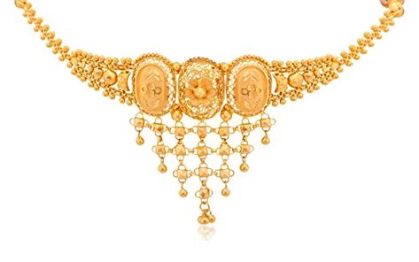 Buy Senco Gold 22k Yellow Gold Choker Necklace for Women at Amazon.in Types Of Gold, Diamond Stacking Rings, Gold Choker Necklace, Gold Diamond Jewelry, Chains Necklaces, Gold Choker, Hand Made Jewelry, 22k Gold, Necklace For Women