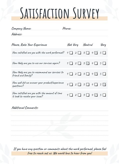 Customer Survey Questions, Customer Satisfaction Survey Template, Student Interest Survey, Argumentative Essay Outline, Business Worksheet, Employee Performance Review, Employee Performance, Survey Form, Questionnaire Template