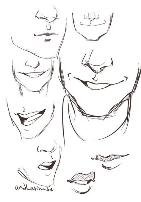 Male face Ako Kresliť, Smile Drawing, Otto Schmidt, Mouth Drawing, Drawing Eyes, 얼굴 그리기, Drawing Faces, 캐릭터 드로잉, Anatomy Drawing