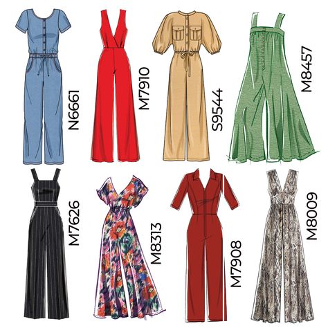 We have jumpsuit styles for everyone - boiler suits, casual wide legs, dungaree and party wear designs.  Shop our bestselling designs at www.sewdirect.com/product-category/category/jumpsuit-patterns/?orderby=popularity  #jumpsuitpatterns #JumpsuitSewingPatterns #SimplicityPatterns #McCallsPatterns #NewLookPatterns #curvysewing #plusSizeFashions  #plusSizeSewing #PlusSizeSewingPatterns #PDFPatterns #DownloadPatterns #PDFSewingPatterns Jumpsuit Outfit Pattern, Womens Jumpsuit Pattern, Vintage Jumpsuit Pattern, Jumpsuit Pattern Free, Party Wear Designs, Jumpsuit Patterns, Wide Leg Jumpsuit Pattern, Jumpsuit Sewing Pattern, Jumpsuit Styles