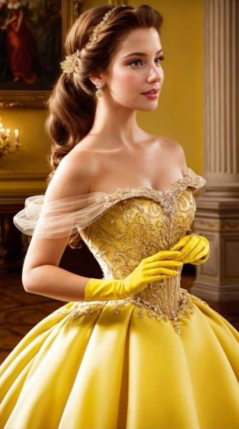 Princess Dress Aesthetic, Disney Princess Belle Dress, Animated Movie Characters, Belles Dress, Princess Belle Dress, Belle Gown, Beauty And Beast Wedding, Cinderella Cosplay, Belle Cosplay