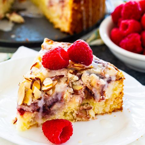 Cream Cheese Coffee Cake Recipe, Raspberry Cream Cheese Coffee Cake, Raspberry Coffee Cake, Cheese Coffee Cake, Raspberry Coffee, Raspberry Cream Cheese, Spicy Southern Kitchen, Cream Cheese Coffee Cake, Baking With Almond Flour